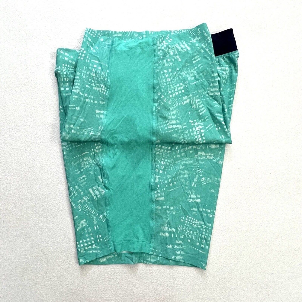 Lululemon Men Teal Abstract Print 9" THE Short Linerless Unlined Drawstring L - Picture 6 of 12